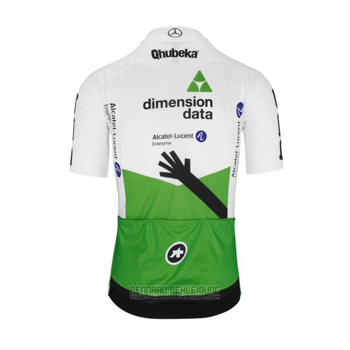 2019 Fahrradbekleidung Dimension Data Grun Wei Trikot Kurzarm und Tragerhose - zum Schließen ins Bild klicken